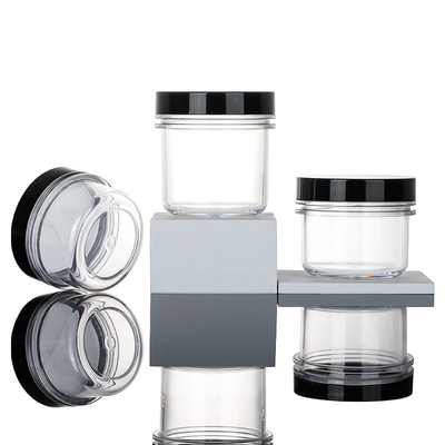 200g petits pots en plastique avec des couvercles, pots vides de crème de visage d'OEM