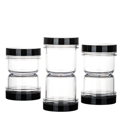200g petits pots en plastique avec des couvercles, pots vides de crème de visage d'OEM