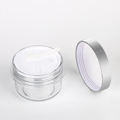 pots 50ml en plastique vides avec des couvercles, conteneurs en plastique transparents de beauté