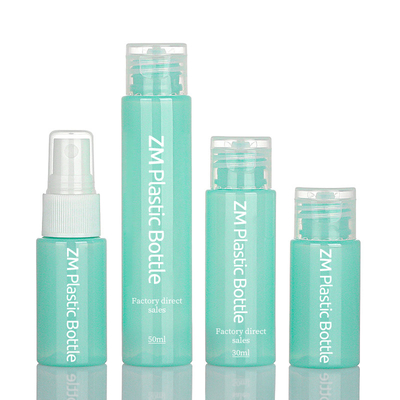 Plastique cosmétique de la couleur verte 50ml de bouteille de jet de catégorie comestible avec Flip Cap