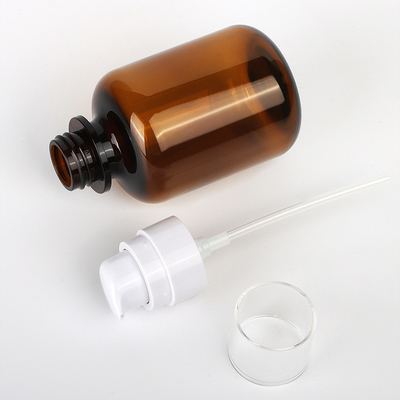 Ensembles de empaquetage cosmétiques d'ODM, 60ml 90ml 130ml Amber Plastic Cosmetic Jars