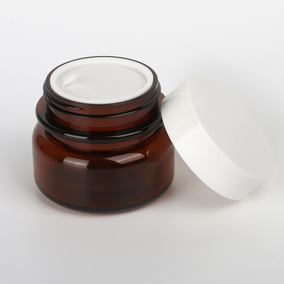 Ensembles de empaquetage cosmétiques d'ODM, 60ml 90ml 130ml Amber Plastic Cosmetic Jars