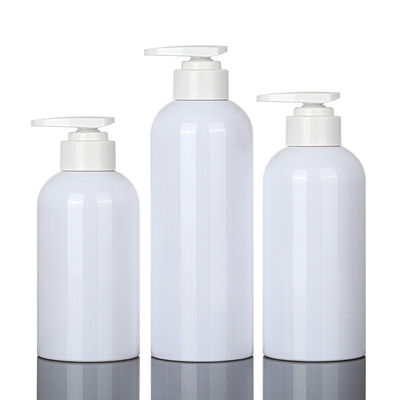 bouteille unique en gros de réutilisation en plastique de shampooing de la forme 500ml de conteneur des soins de la peau 350ml avec la pompe