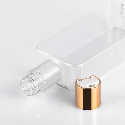 Bouteille en plastique de chapeau de disque 300ml privé d'air comprimable avec le couvercle à visser d'or