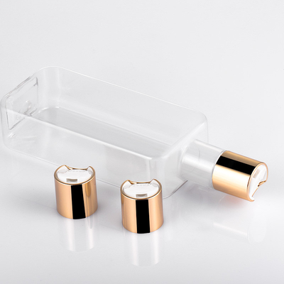 Bouteille en plastique de chapeau de disque 300ml privé d'air comprimable avec le couvercle à visser d'or