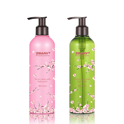 bouteille cosmétique de lotion de rond, bouteilles vides vertes 300ML de lotion de corps de 54mm