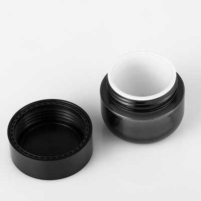 L'emballage crème noir cognent réutilisable rechargeable pour des lotions et écrèment 4 onces