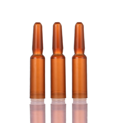 Amber Plastic Serum Vials Ampoule pour la capacité cosmétique de l'essence 1ml