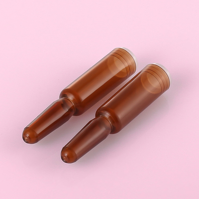 Amber Plastic Serum Vials Ampoule pour la capacité cosmétique de l'essence 1ml