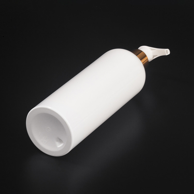 Bouteille cosmétique de lotion d'OEM, bouteille réutilisable de pompe d'or pour la crème épaisse