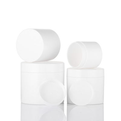 Pots cosmétiques vides en plastique de 4 onces avec des couvercles Amber Color Wide Mouth