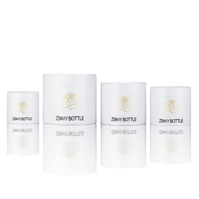 Pots cosmétiques vides en plastique de 4 onces avec des couvercles Amber Color Wide Mouth