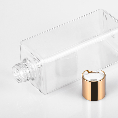 Bouteilles vides plates de compression de lotion, bouteilles en plastique transparentes de lotion de 8 onces