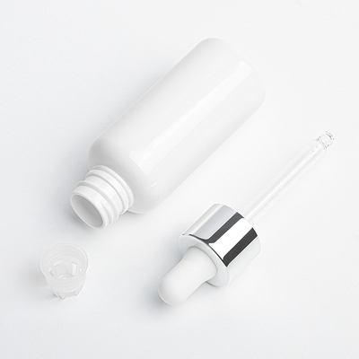 Bouteille cosmétique argentée 50ml de compte-gouttes pour le diamètre de l'huile essentielle 34mm