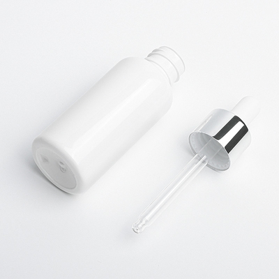 Bouteille cosmétique argentée 50ml de compte-gouttes pour le diamètre de l'huile essentielle 34mm