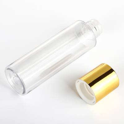 Flacon de toner vide cosmétique en plastique de lotion des conteneurs 120ML 150ML de couvercle d'or