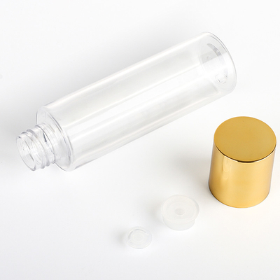 Flacon de toner vide cosmétique en plastique de lotion des conteneurs 120ML 150ML de couvercle d'or